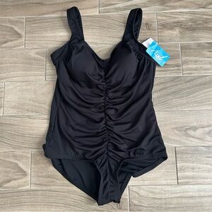 Azul by Maxine of Hollywood Plus Size Black Swimsuit